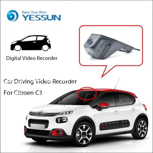 YESSUN For Citroen C3 Car Front Dash Camera CAM / DVR Driving Video Recorder - For iPhone Android APP Control Function