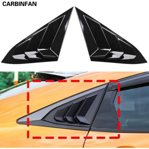 Rear Triangle Window Spoiler Wing Trim Panel Car-covers 2Pcs/Set For HONDA CIVIC Sedan 10th Gen 2016 2017 Sport Car-styling