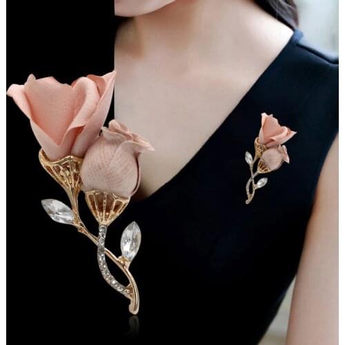 Korean High-grade Cloth Art Flower Brooch for Women Wedding Brooch Pins Fashion Collar Shirt Coat Brooches Jewelry Accessories