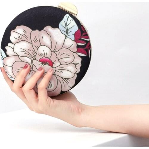 Fashion Japanese Style Flower Women Purse Wallet Evening Bag Lady Wedding Handbag Banquet Party Shell Clutch Crossbody Bag