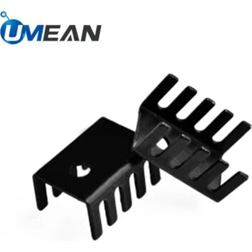 10pcs Aluminum TO-220 Heatsink Transistor Radiator Black Heat Sink TO220 L7805 Cooler