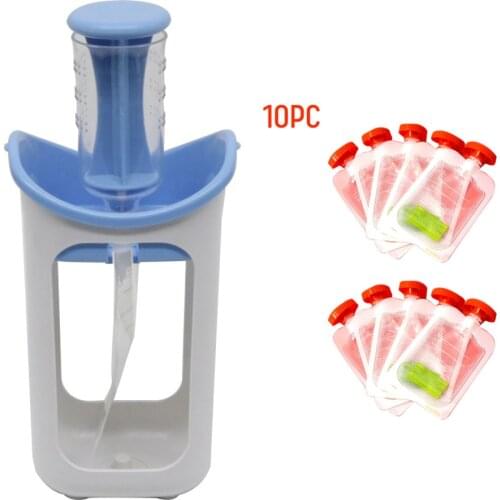 10 Pcs Puree Fresh-keeping Bag Puree Squeezer Packing Bottle Preservation Bag For Childrens Fruit Complementary Food Fresh