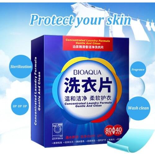 120pcs Efficient Formula Laundry Detergent Sheet Concentrated Washing Powder Washing Machine Laundry Cleaner Cleaning Tablets