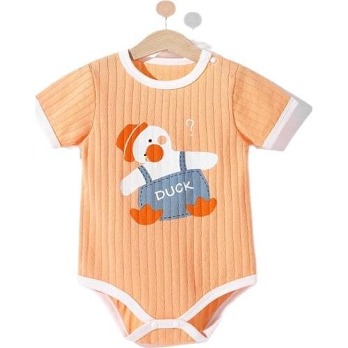 2021 Kids Rompers Boys Girls Romper Cartoon High Quality Baby Boy Short Sleeved 100% Cotton Clothes O-Neck Summer Clothing