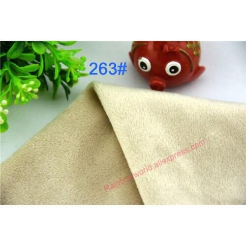 263# beige Super soft velvet fabric microfiber Fleece velboa hair height 2-3mm for DIY stuffed toy blanket pillows(10 pieces)