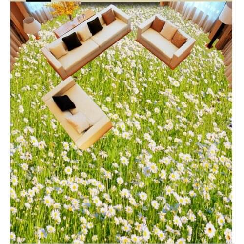 3D beautiful flowers 3D wallpaper floor for living room 3d floor tiles Custom Photo self-adhesive 3D floor