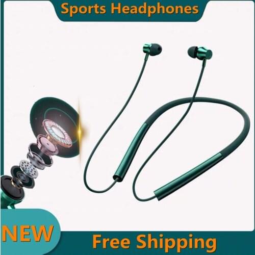 Bluetooth Headphones Neckband True Wireless Earphones Stereo Sports Magnetic Headphones With Mic IPX5 Waterproof Headset