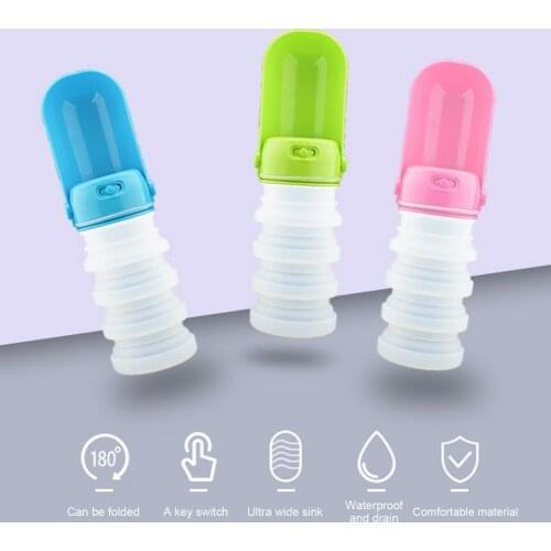 Pet Dog Water Bottle Collapsible Portable Drinking Feeder For Dogs Cat Outdoor Travel Leakage-proof Puppy Water Dispenser Bowl