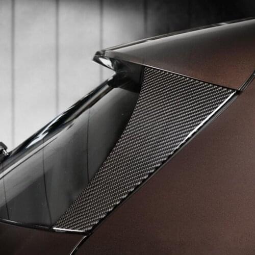 Rear Window Windshield Trim Strips 2Pcs For Mercedes Benz GLA X156 2015-2018 Carbon Fiber Car Exterior Accessories