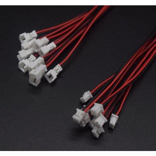 10 Pair Micro JST 1.25 2-Pin Male &Female Connector Plug with Wires Cables Length 150mm 28awg