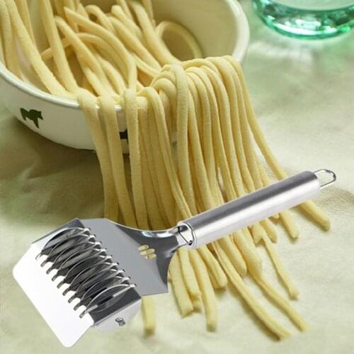 Stainless Steel home Noodles Cutter Non-slip Handle Pasta Maker Tools Roller Manual Shallot Section Dough Cutter Kitchen Gadgets