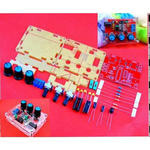 XR2206 Function Generator DIY Kit Sine, Triangle, Square Output 1HZ-1MHZ +CASE free shipping