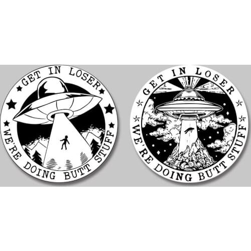 Personality trend round alien spaceship letter print sticker pattern Heat Transfer PVC Patch star trek patch Iron on patches