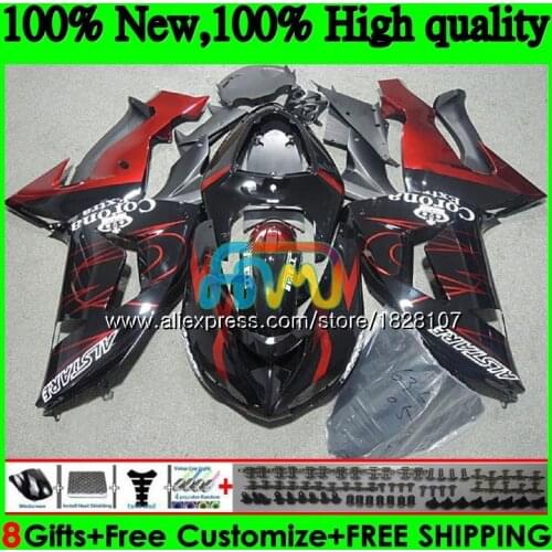 Body For KAWASAKI ZX 10 Red HOT R ZX-1000 ZX-10R ZX1000 CC 06 07 16BS.6 ZX 1000CC ZX 10R ZX10R 06 07 2006 2007 Fairing kit