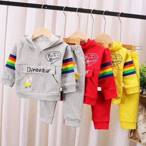 Children Clothing Sets 2021 Autumn Winter Baby Girls Long Sleeve Casual Tracksuit Kids Hoodie+Pants 2 Pcs Boys Clothes Suits