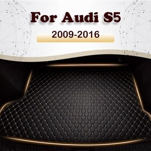 Car trunk mat for Audi S5 Sportback Four doors 2009-2012 2013 2014 2015 2016 Cargo Liner Carpet Interior Parts Accessories Cover