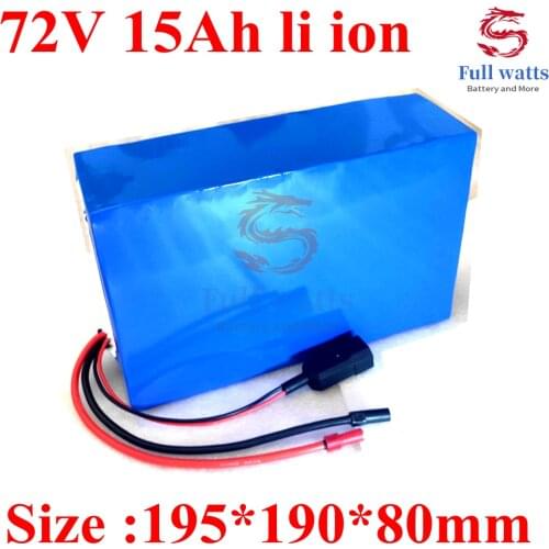 72v lithium battery 72v 15Ah li ion electric battery 30A BMS 20S 72V for 2000w electric scooter kit bike bicycle + Charger
