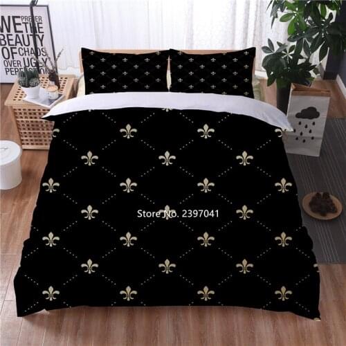 Cute Cartoon Duvet Covered Pillowcase Black Deluxe Bedding Set Children Adult Bedroom Decor Single Double Queen King Full Size