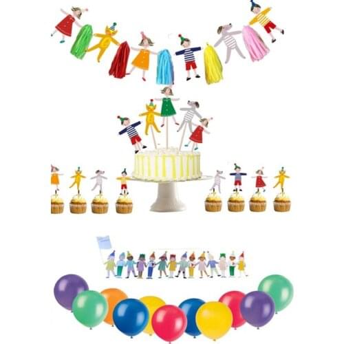 Joyful School Kids Birthday Party Decoration Set