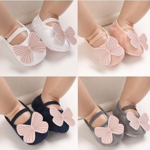 Toddler Baby Girls bowknot Shoes cotton Shoes Soft Sole Crib Shoes Spring Autumn First walkers 0-18M
