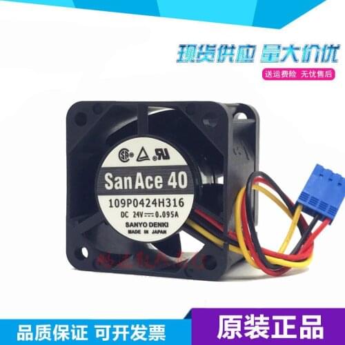 Original 109P0424H316 4028 24V 0.095A 4CM 3-wire detection inverter fan