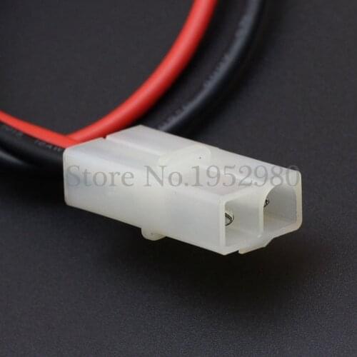 20PCS 6.2mm Connector 2 Pin Ways Big Tamiya Connector EL 6.2 Female Housing with Wires Cables 22AWG 30cm Long for Car Vehicle