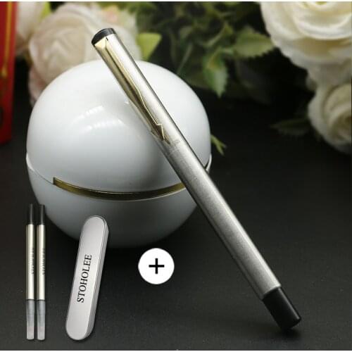 Roller ball pen metal material mens and womens style stationery signature roller pen office school supplier 0.5mm ink