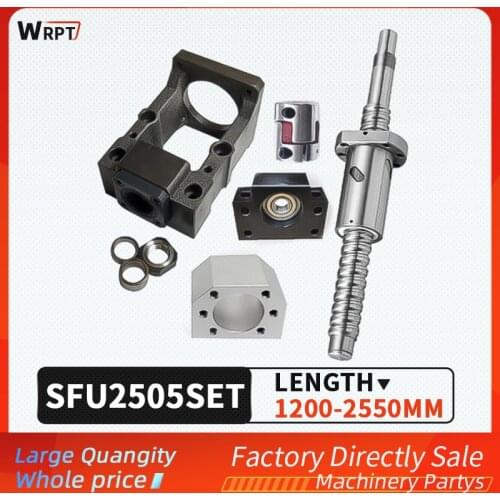 Ball screw SFU2505 + waist nut + HM20-80 / 20-86 (cast iron) + BF20 + coupling XB40 * 65 + DSG25H, L = 1200MM-2550MM