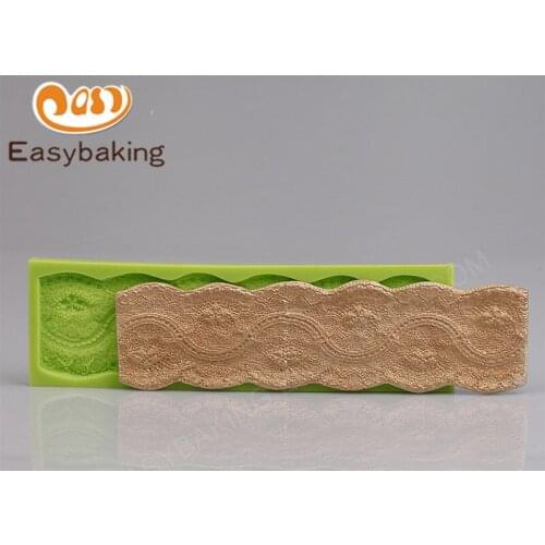 Rectangle shape silicone chocolate mold wedding cake border decoration silikon form pastry moulds fondant tools for confeitaria