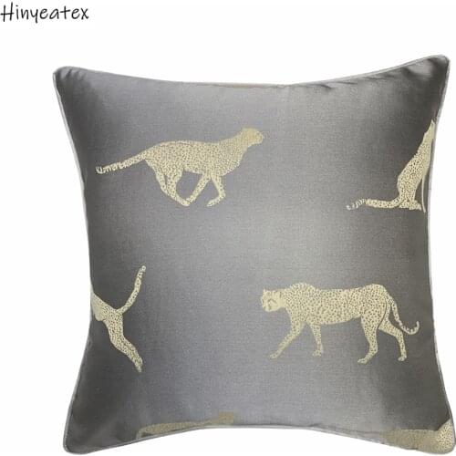 Modern Fashion Leopard Ivory Grey Sofa Chair Designer Pipping Throw Cushion Cover Decor Home Pillow Case 45x45cm Sell by pieces