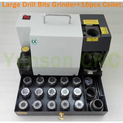 13~26mm Drill Bits Sharpener Grinder 90 to 145 degree angle+1pcs Grinder Wheel for HSS material Drill Bits+16pcs ER40 Collets