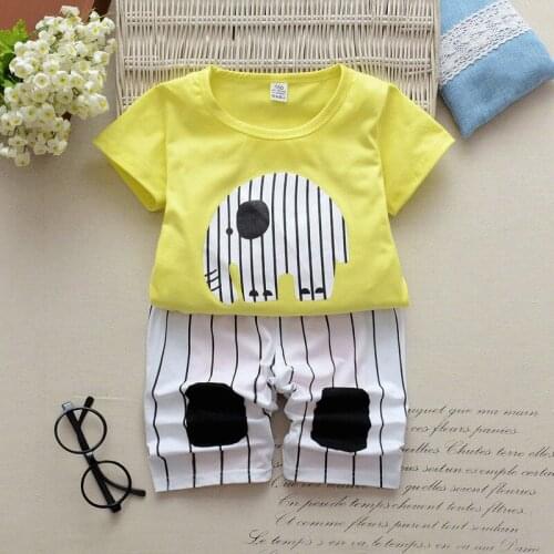 2020 New Summer Baby Boys Fashion Print Letter Suit Childrens Casual Small printed hand Old Cotton Sets Childrens Clothing