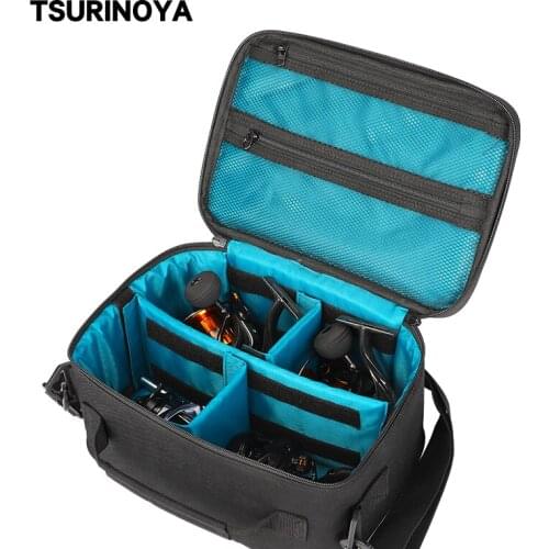 TSURINOYA Waterproof Fishing Reel Bag 30x15x22cm Fishing Bag Waist Shoulder Bag Bolsa PescaAdjustable Fishing Reel Storage Case
