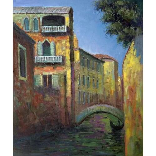 High Quality, Landscape Fine Art, Venice, Rio della Salute by Claude Monet Painting, Street Scenes Oil Painting, Wall Decor