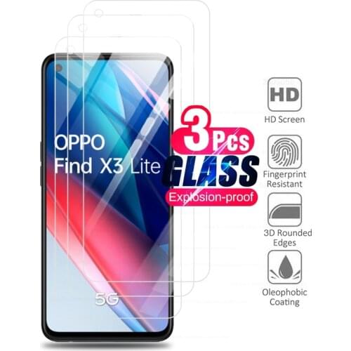 Orro find x3lite glass 3pcs protective glass for oppo opo x3 light x 3 lite 2021 cph2145 6.43‘’ screenprotector armor sfety film