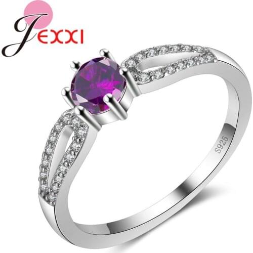 Custom Rings For Women 925 Sterling Silver Full Rhinestone Austrian Crystal Engagement Anniversary Party Ring Anel Jewelry