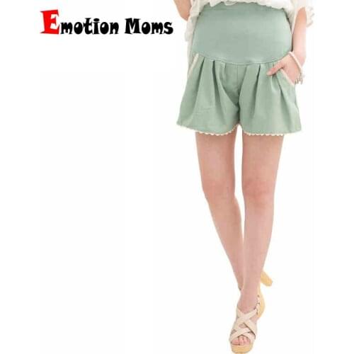 Emotion Moms New Chiffon High Quality maternity clothes Comfortable Adjustable Button Pregnant Shorts Pants Maternity Trousers