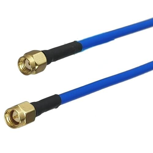 1Pcs RG402 0.141" SMA Male PLUG to RP-SMA Male jack RF Coaxial Jumper Pigtail Semi Flexible Bule Cable 4inch~10M
