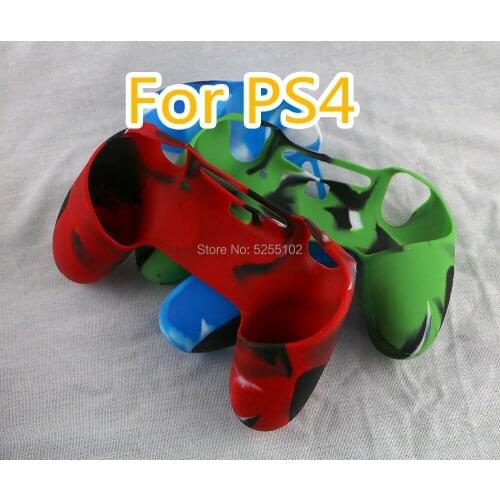 1PC For Sony PlayStation 4 Dualshock 4 Controller Silicone Case Protective Skin Analog Stick Grip two-color silicone sleeve