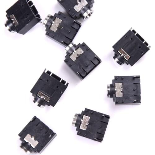 10PCS 3.5mm 1/8" Female Audio Connector 3Pin Stereo Headphone Jack PCB Mount Wholesale