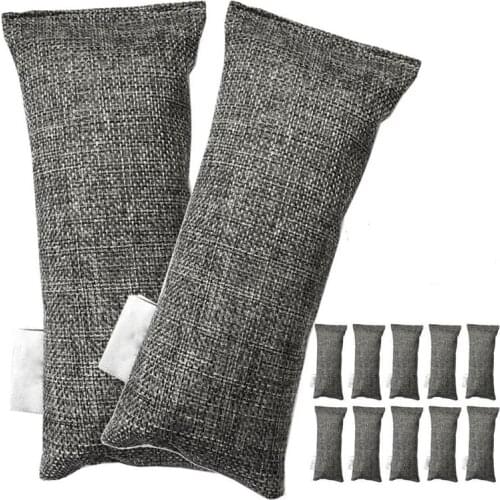 12 Packs Each Mini Bamboo Charcoal Bags Natural Air Purifier, Shoe Deodorizer and Odor Eliminator (Pack of 12 Bags)