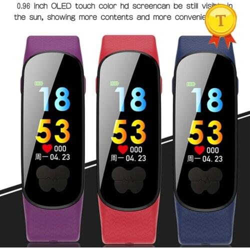 2018 newest IP67 waterpoof health Smart Band Support ECG+PPG Blood Pressure Heart rate Pedometer Sports Fitness tracker Bracelet