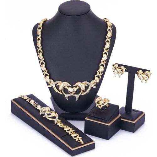 2021 Apr Dolphin Luxuy jewelry XOXO jewelry set for women xoxo necklace set 14kt Gold African Hot love for wedding