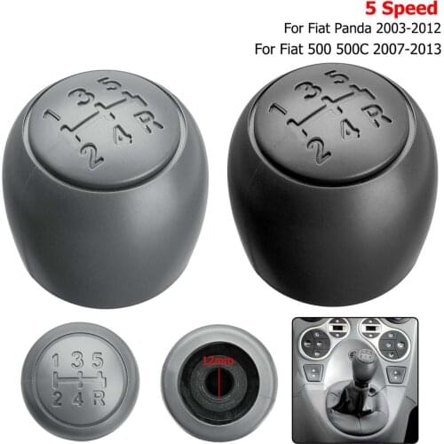 5 Speed Car Gear Shift Knob Lever Shifter Head Hand Ball For Fiat 500 500c 2007-2013 /Panda 2003-2012