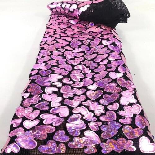 African Lace Fabric 2020 High Quality Velvet Lace with Sequins Nigerian Lace Fabrics Stones Lace Fabric For Wedding 5yards