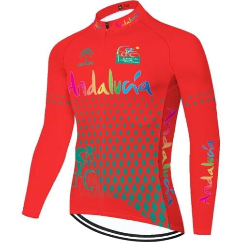 Andalucia Summer Spirng Retro Ropa Para Hombre Camisa Ciclismo Masculina Maillot Cyclisme Pro 2021 Jersey Tenue Velo Homme