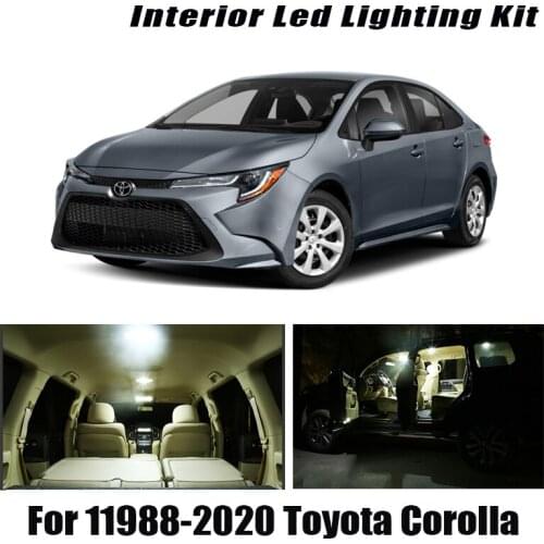 Canbus For Toyota Corolla 1988-2020 Vehicle LED Interior Dome Map Light License Plate Lamp Kit Auto Lighting Accessories