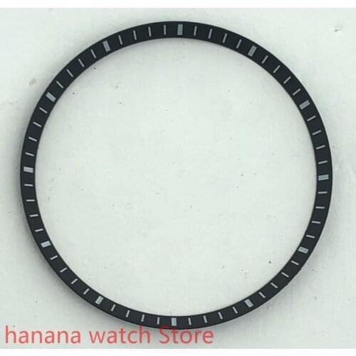 Watch Case Parts Chapter Ring Fit For SKX009 SKX Model NH35/NH36 Mens Watch black Black/White 31.2mm*28mm*1.6mm