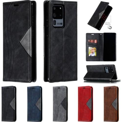 For Samsung Galaxy S21 Ultra Case Magnetic Flip Case on for Funda Samsung S21 Ultra S 21 S21+ Plus Cover Leather Phone Case Etui