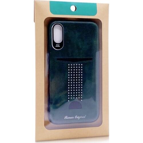 1000 pcs Wholesale High Quality Blank Kraft Paper Packaging With Plastic Window For Display phone case For meizu m5 note KJ-801